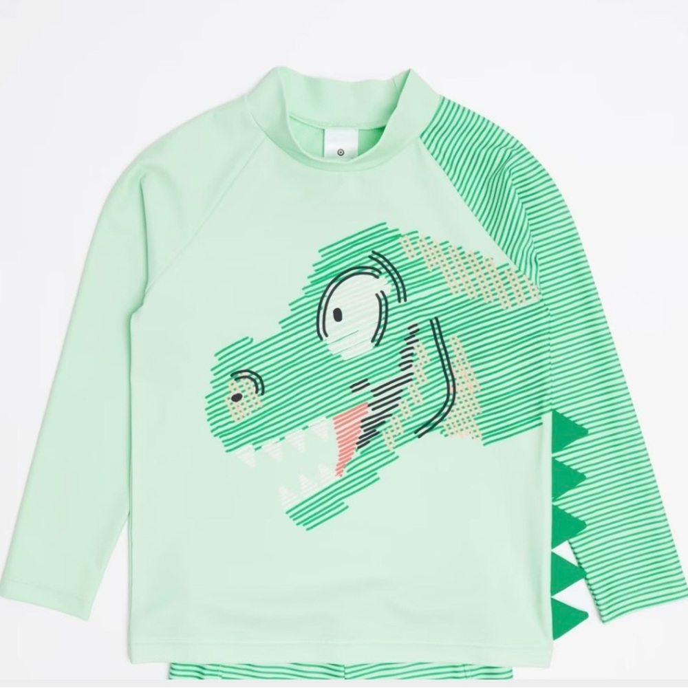 Target Australia Swim Rash Guard Top with Dinosaur, Size 3
